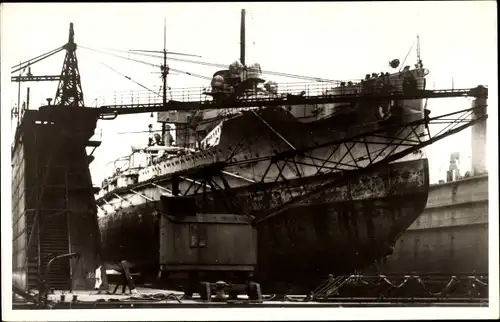 Foto Ak Deutsches Kriegsschiff, SMS von der Tann, Schlachtkreuzer, Kaiserliche Marine, Foto Drüppel