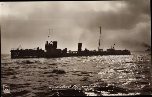 Ak Deutsches Kriegsschiff, Torpedoboot G 197 in Fahrt, Kaiserliche Marine