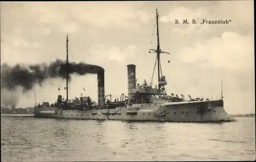 Ak Deutsches Kriegsschiff, SMS Frauenlob, kleiner Kreuzer, Kaiserliche Marine