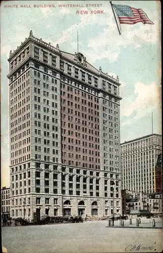 Ak New York City USA, White Hall Building, Whitehall Street