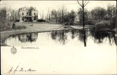 Ak Overveen Bloemendaal Nordholland Niederlande, Villa mit Seeblick