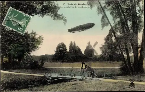 Ak Bois de Boulogne Hauts de Seine, Le Moulin de Longchamps