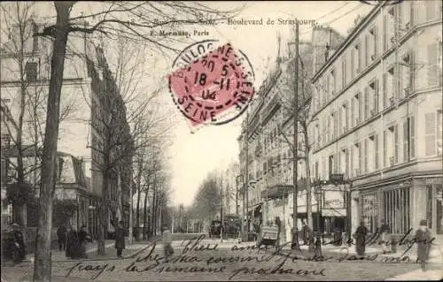 Ak Boulogne sur Seine Hauts de Seine, Boulevard de Strasbourg