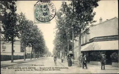 Ak Boulogne sur Seine Hauts de Seine, Boulevard de Strasbourg