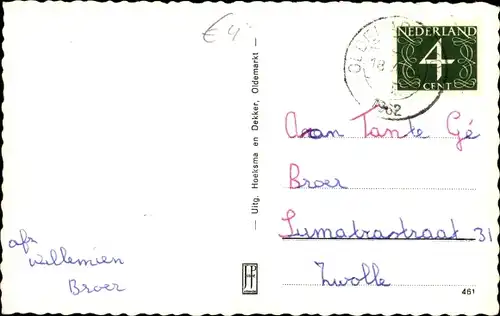 Ak Oldemarkt Overijssel, Königin Juliana-Straße