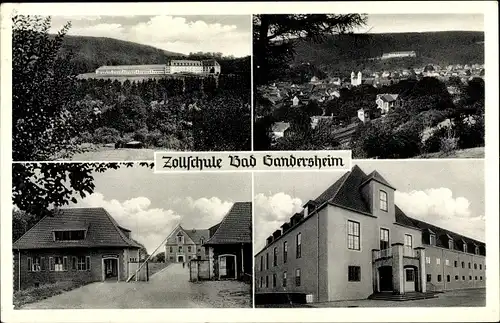 Ak Bad Gandersheim in Niedersachsen, Zollschule, Panorama