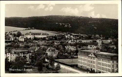 Ak Olbernhau im Erzgebirge Sachsen, Ortspartie, Vogelschau