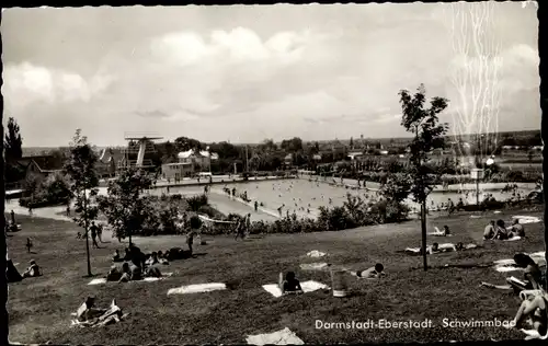 Ak Eberstadt Darmstadt in Hessen, Schwimmbad