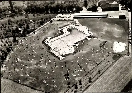 Ak Eberstadt Darmstadt in Hessen, Fliegeraufnahme, Mühltalbad