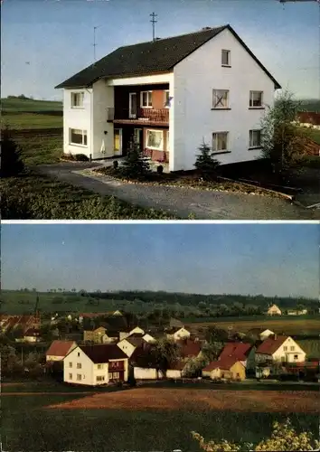 Ak Waldkatzenbach Waldbrunn im Odenwald, Pension zur Turmschänke, Panorama