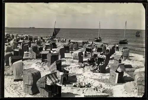 Foto Ostseebad Ahlbeck Heringsdorf auf Usedom, Strand, See, Segelboot