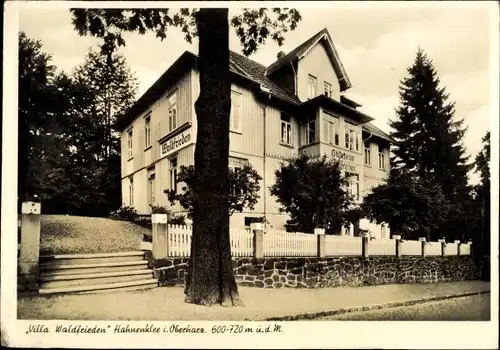 Ak Hahnenklee Bockswiese Goslar in Niedersachsen, Villa Waldfrieden, Pension