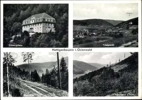 Ak Hettigenbeuern Buchen im Odenwald, Erholungsheim, Panorama, Forst