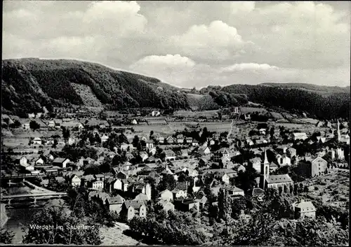 Ak Werdohl im Sauerland, Luftaufnahme