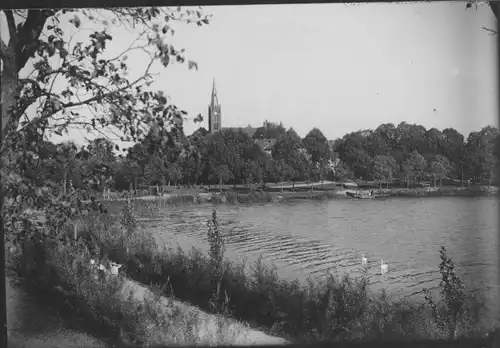 Foto Lippehne Lipiany Ostbrandenburg, Seepartie, Ortsansicht