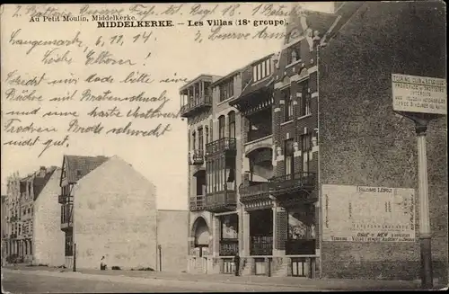 Ak Middelkerke Westflandern, Les Villas