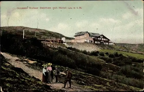 Ak Soultz Sulz Elsass Haut Rhin, Großer Belchen, Hotel