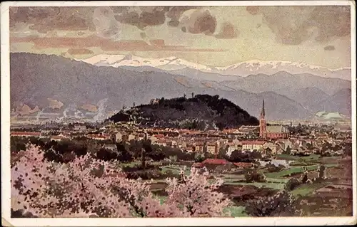 Ak Graz Steiermark, Stadt von den Petersbergen gesehen