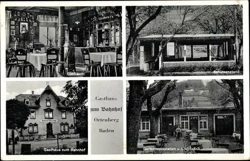 Ak Ortenberg in Baden, Gasthaus zum Bahnhof, Schützenstand, Hermann Glattfelder