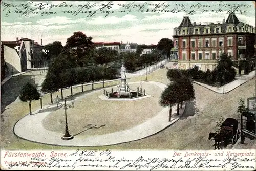 Ak Fürstenwalde an der Spree, Blick auf den Denkmals- und Kaiserplatz