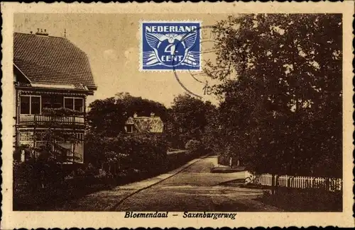 Ak Bloemendaal Nordholland Niederlande, Saxenburgerweg