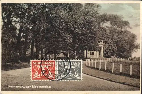 Ak Bloemendaal Nordholland Niederlande, Kennemerweg