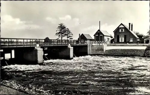 Ak Mariënberg Marienberg Overijssel Niederlande, Blick auf die Schleuse