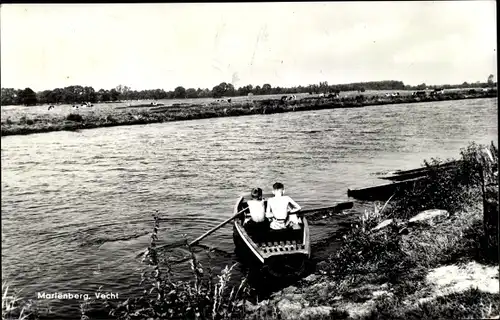 Ak Mariënberg Marienberg Overijssel Niederlande, Vecht, Ruderpartie