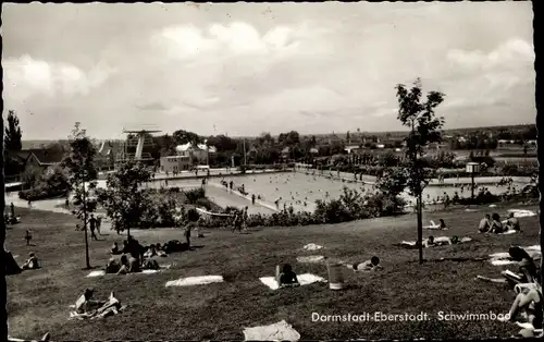 Ak Eberstadt Darmstadt in Hessen, Schwimmbad