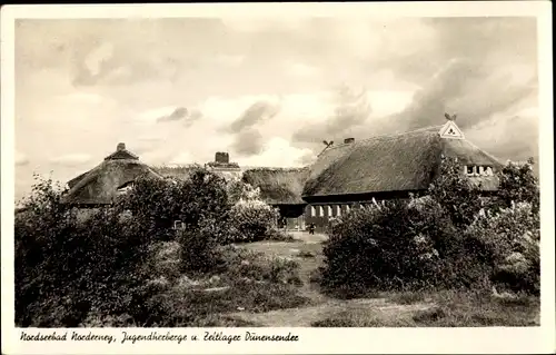 Ak Norderney in Ostfriesland, Jugendherberge, Zeltlager Dünensender