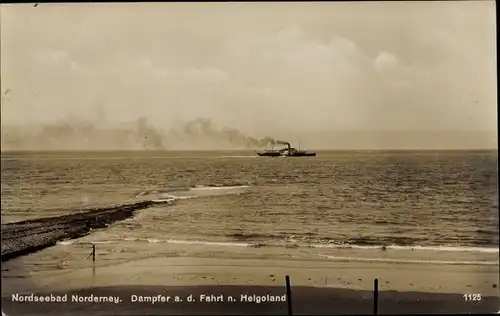 Ak Norderney in Ostfriesland, Dampfer nach Helgoland