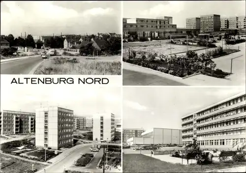 Ak Altenburg in Thüringen, Hochhäuser, Gesamtansicht