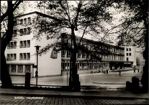 Ak Kassel in Hessen, Hauptbahnhof, Straßenseite