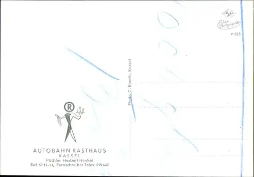Ak Kassel in Hessen, Autobahn-Rasthaus
