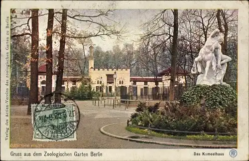 Ak Berlin Tiergarten, Zoologischer Garten, Kameelhaus