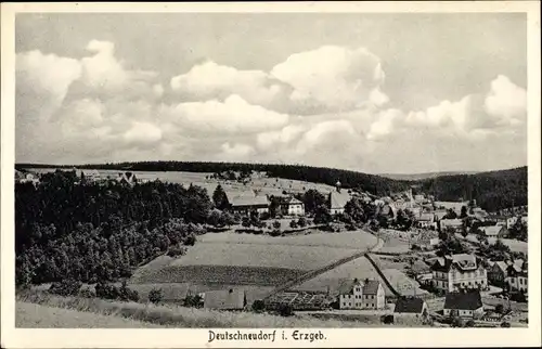 Ak Deutschneudorf im Erzgebirge, Panorama