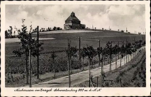 Ak Neuhausen Erzgebirge, Straßenpartie, Haus auf Schwartenberg