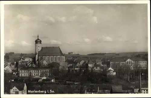 Ak Marienberg im Erzgebirge Sachsen, Vogelschau