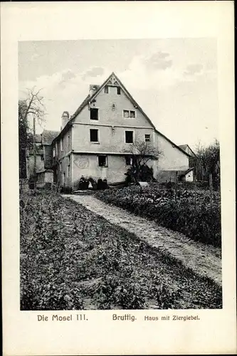 Ak Bruttig Fankel an der Mosel, Haus mit Ziergiebel