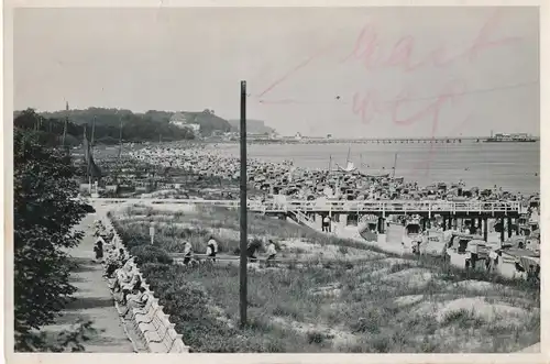 Foto Ostseebad Ahlbeck Heringsdorf auf Usedom, Strand, Brücke