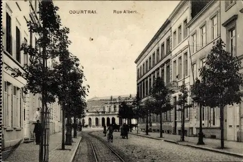 Ak Kortrijk Courtrai Westflandern, Rue Albert