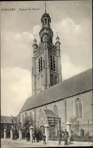 Ak Roeselare Roeselaere Rousselare Roulers Westflandern, Eglise Saint Michel