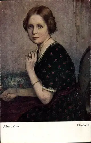 Künstler Ak Voss, Albert, Elisabeth, Portrait einer Frau