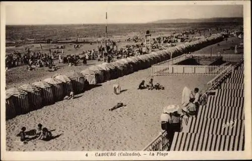 Ak Cabourg Calvados, La Plage