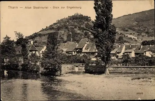 Ak Thann Elsass Haut Rhin, Altes Stadtviertel, Engelsburg