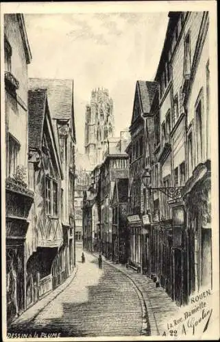 Künstler Ak Goulon, Rouen Seine Maritime, Rue Damiette