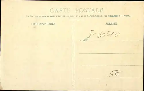 Ak Lassigny Oise, Place de l'Hotel de Ville