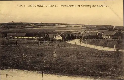 Ak Souchez Pas de Calais, Panorama, Colline de Lorette