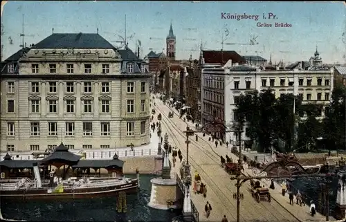 Ak Kaliningrad Königsberg Ostpreußen, Grüne Brücke