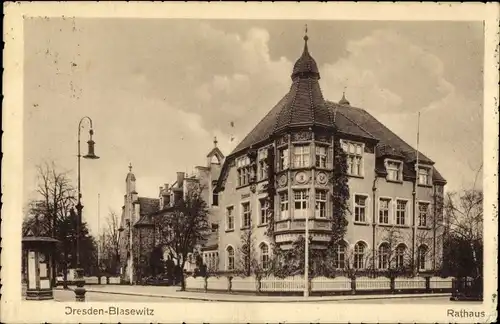 Ak Dresden Ost Blasewitz, Rathaus